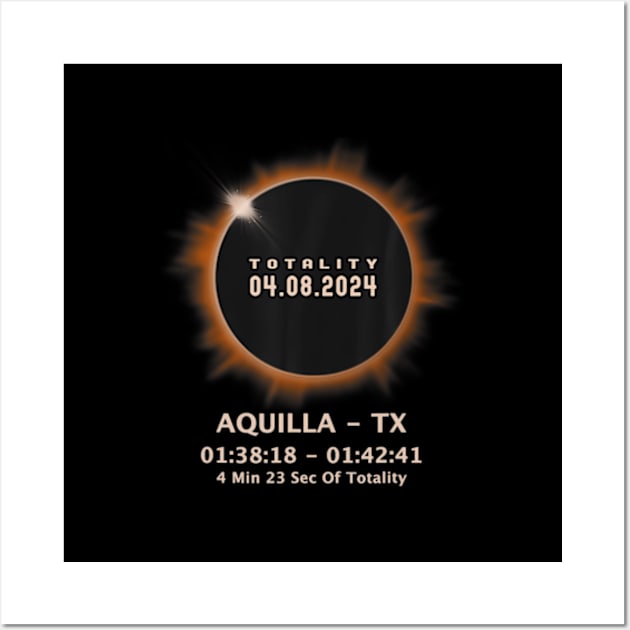 Total Solar Eclipse 2024 Totality 04.08.24 Texas Tx Wall Art by SanJKaka